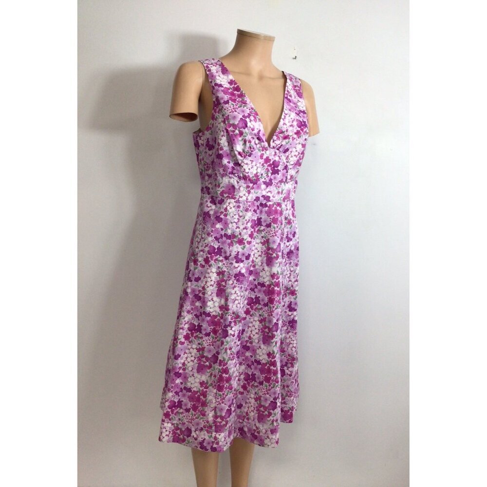 Garnet Hill Floral Maxi Dress Cottage Style Womens 10